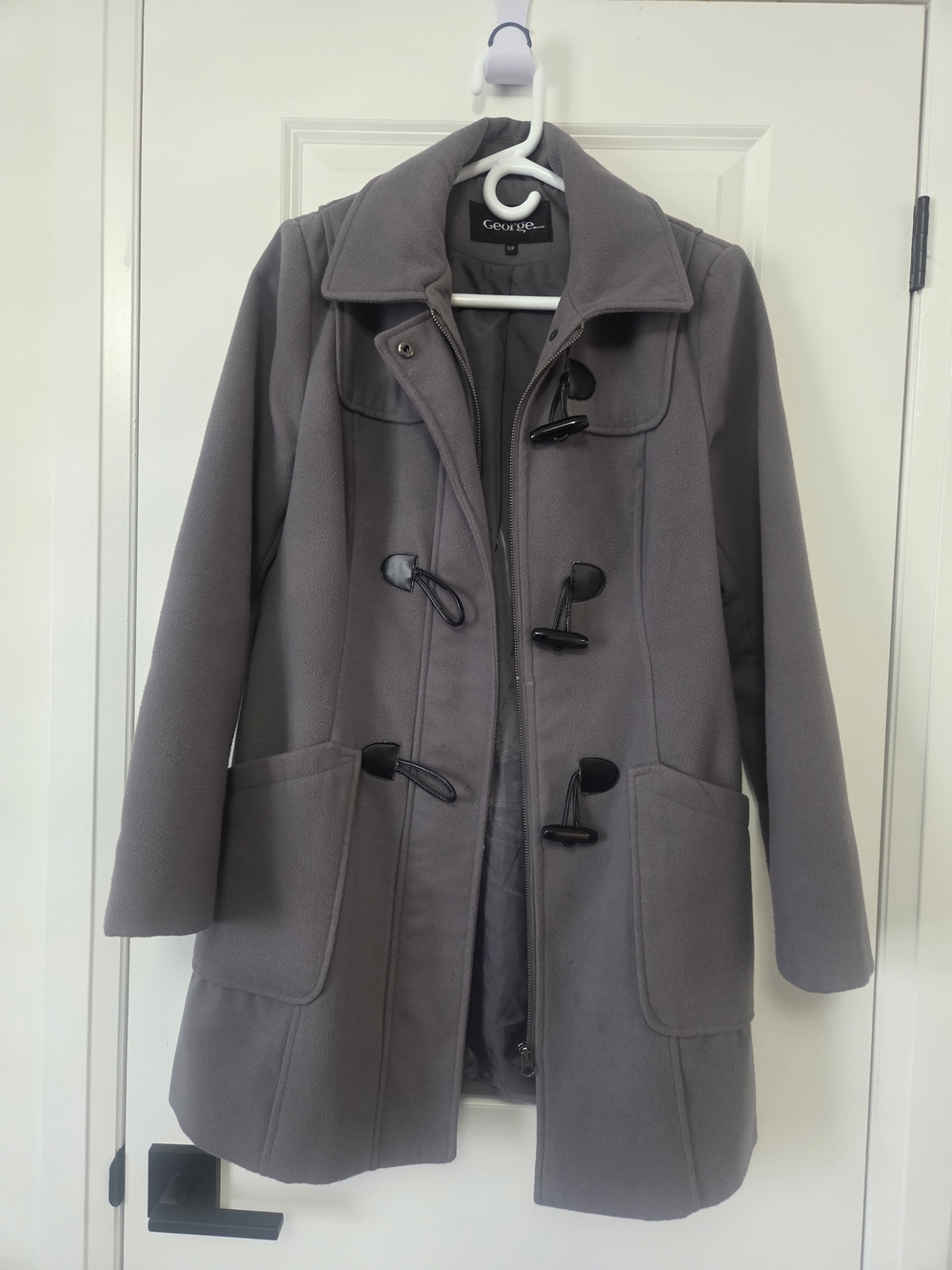 George Women's Gray Toggle Pea Coat